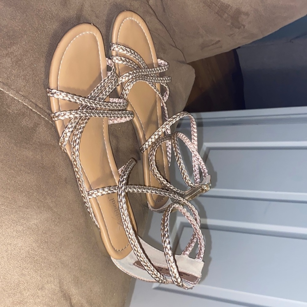 Rose Gold Strappy Sandals